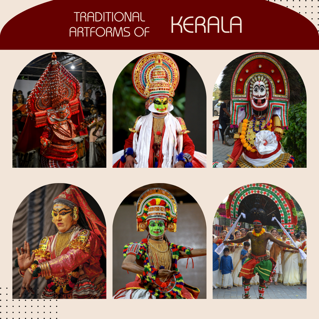 artform, Chakyar Koothu, classical dance-drama, dance of the enchantress, Kathakali, kerala, kerala artform, Kerala culture, Koodiyattam, lalitam crafts, malayalees, Mohiniyattam, Oral and Intangible Heritage of Humanity, proud malayalee, Theyyam, Thullal, traditional artforms