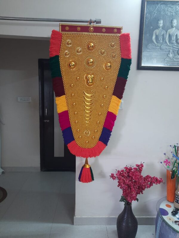 elephant caparision, handicraft, handmade, home decor, kerala, lalitam crafts, nettipattam, wall decor, 4.5ft nettipattambuy kerala handicrafts, online buy, online shopping, buy nettipattam